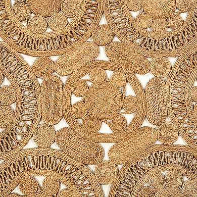 Handwoven Braided Hexagonal Jute Mat