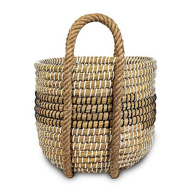 Kans Grass Double Tone Basket (Set of 2)