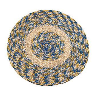 Round Braided Patterned Jute Mat (Set of 4)