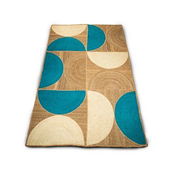 Hand-Made Abstract Jute Carpet