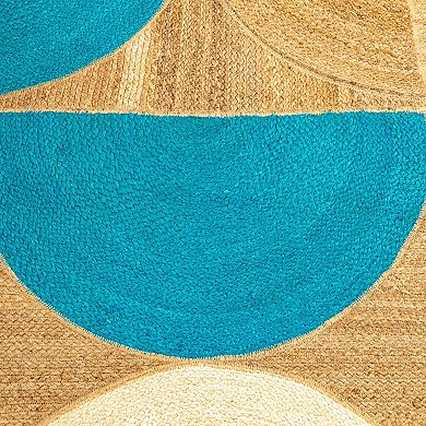 Hand-Made Abstract Jute Carpet