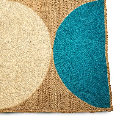 Hand-Made Abstract Jute Carpet