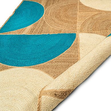 Hand-Made Abstract Jute Carpet