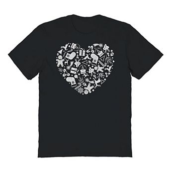Men's Heart Christmas Graphic Tee