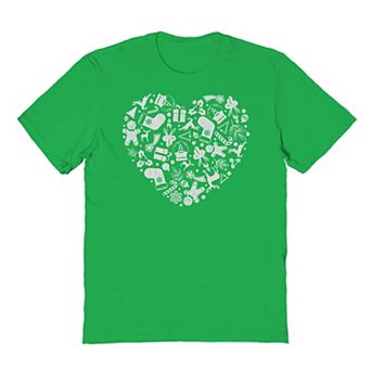 Men's Heart Christmas Graphic Tee