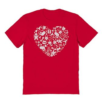 Men's Heart Christmas Graphic Tee