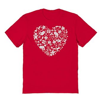 Men's Heart Christmas Graphic Tee