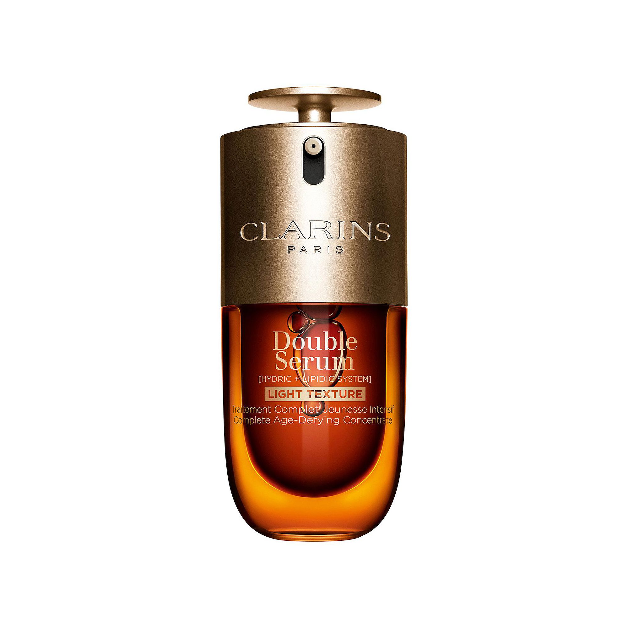 Clarins Double Serum Light Texture Anti Aging to Firm, Boost Radiance, Refi