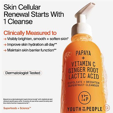 Mini Superfruit Gentle Exfoliating Cleanser with Vitamin C + Papaya
