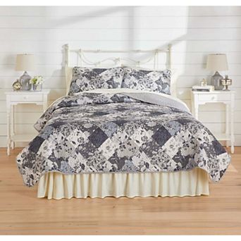 BrylaneHome 3 pc BH Studio Printed Patchwork Quilt Set