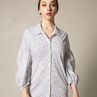 Shirt Dress With Oversized Sleeves