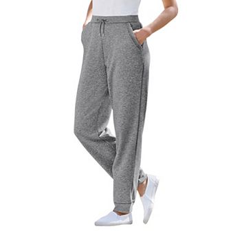 Woman Within Plus Size Tall Better-Fleece Pull-On Jogger Sweatpants