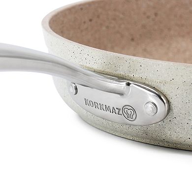Korkmaz Granita Aluminum Nonstick 12 Inch Frying Pan in Tan