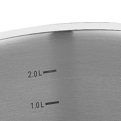 Korkmaz Proline Professional Series 9 Liter Stainless Steel Extra Deep Casserole with Lid in Silver
