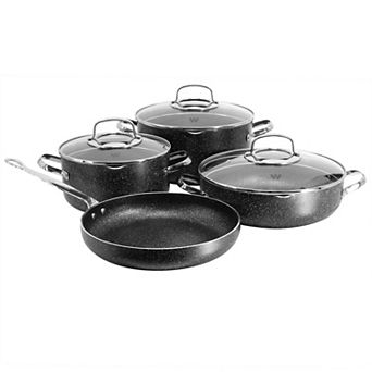 Korkmaz Galaksi 7 pc Non Stick Aluminum Cookware Set in Black