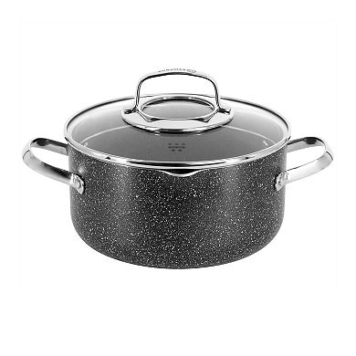 Korkmaz Galaksi 7 Piece Non Stick Aluminum Cookware Set in Black