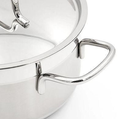 Korkmaz Alfa 2 Piece 5.5 Liter Stainless Steel Casserole Dish with Lid