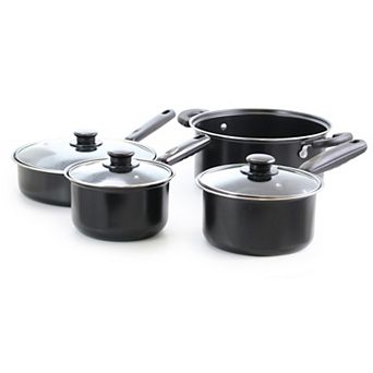 Better Chef 7 pc Deluxe Non-Stick Cookware Set in Black