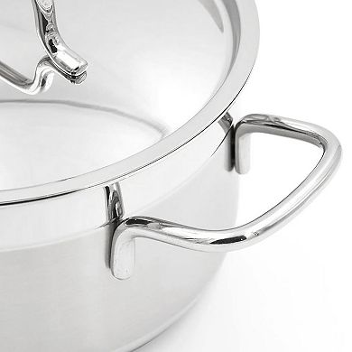 Korkmaz Alfa 2 Piece 3.5 Liter Stainless Steel Low Casserole Dish with Lid