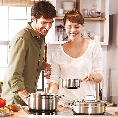 Korkmaz Alfa 2 Piece 3.5 Liter Stainless Steel Low Casserole Dish with Lid