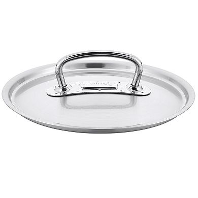 Korkmaz Proline Professional Series 2.8 Liter Stainless Steel Low Casserole with Lid in Silver
