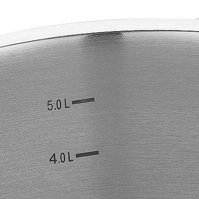 Korkmaz Proline Professional Series 6.2 Liter Stainless Steel Casserole with Lid in Silver