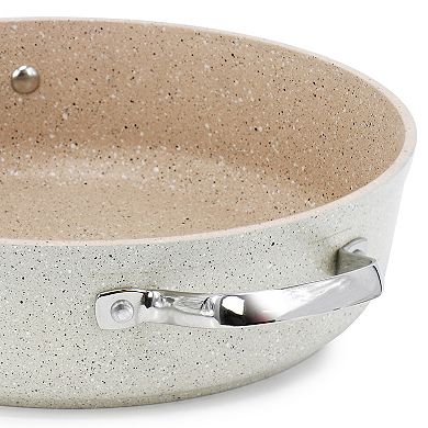 Korkmaz Granita 3.5 Liter Aluminum Nonstick Low Casserole in Tan