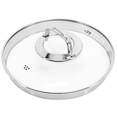 Korkmaz Galaski Non Stick 8 Inch 3 Liter Casserole with Lid in Black