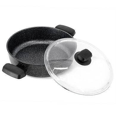 Korkmaz Ornella 7 Piece Non Stick Aluminum Cookware Set in Black