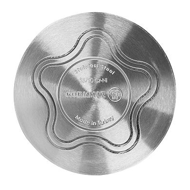 Korkmaz Proline Professional Series 2 Liter Stainless Steel Casserole with Lid in Silver
