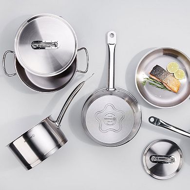 Korkmaz Proline Professional Series 2 Liter Stainless Steel Casserole with Lid in Silver