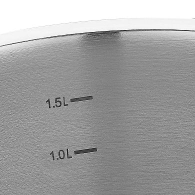 Korkmaz Proline Professional Series 2 Liter Stainless Steel Casserole with Lid in Silver