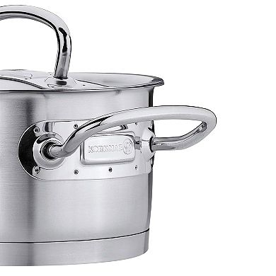 Korkmaz Proline Professional Series 2 Liter Stainless Steel Casserole with Lid in Silver