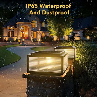 Color Changing Outdoor Solar Powered Post Cap Lights