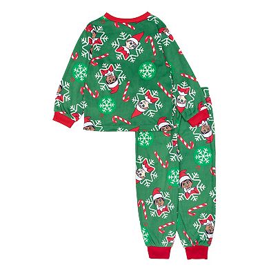 Toddler Elf On The Shelf Ornaments Pajama Top & Pajama Bottoms Set