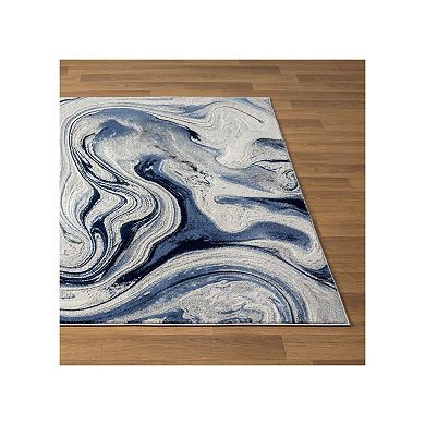 Luxe Weavers Modern Abstract Marble Swirl Area Rug