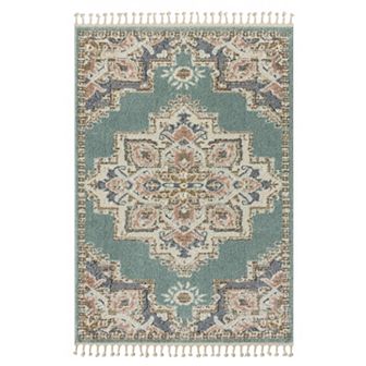 Luxe Weavers Southwestern Medallion Fringe Area Rug