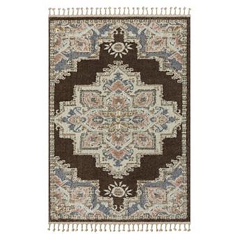 Luxe Weavers Southwestern Medallion Fringe Area Rug