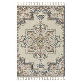 Luxe Weavers Southwestern Medallion Fringe Area Rug