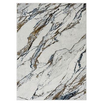 Luxe Weavers Marble Metallic Abstract Area Rug