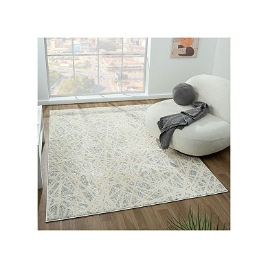 Luxe Weavers Geometric Abstract Lines Area Rug