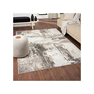 Luxe Weavers Distressed Abstract Area Rug