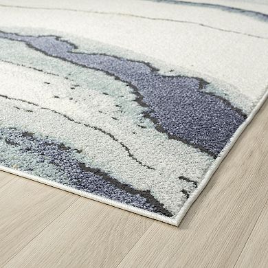 Luxe Weavers Marble Waved Area Rug