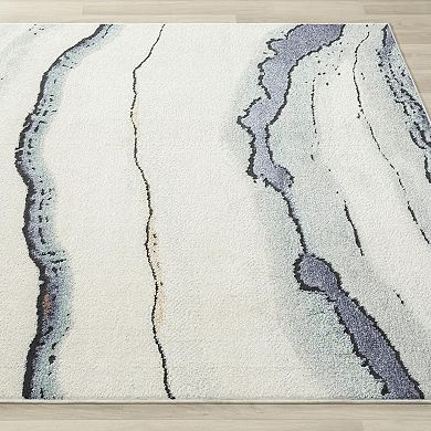 Luxe Weavers Marble Waved Area Rug