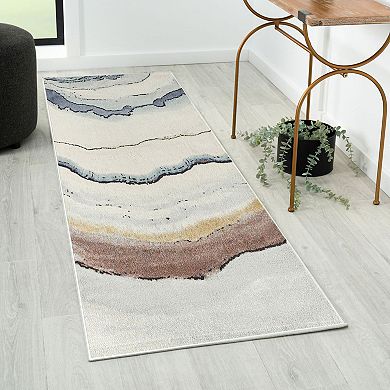 Luxe Weavers Marble Waved Area Rug
