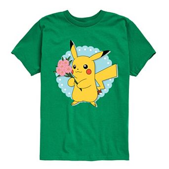 Boys 8-20 Pokémon Pikachu With Flowers Graphic Tee