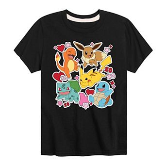 Boys 8-20 Pokémon Group Valentine Sticker Graphic Tee
