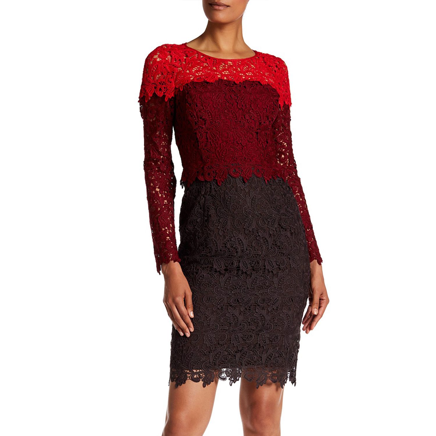 Женские платья Focus By Shani Ombre Lace Sheath Dress