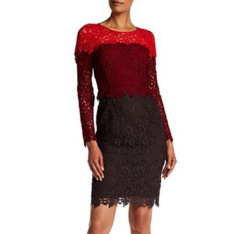 Women's Focus By Shani Ombre Lace Sheath Dress