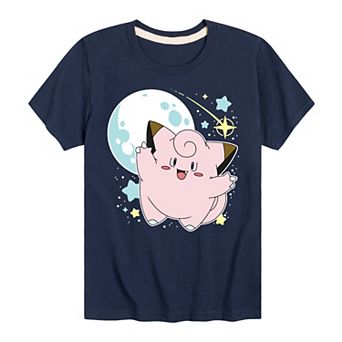 Boys 8-20 Pokémon Clefairy Moon & Stars Graphic Tee